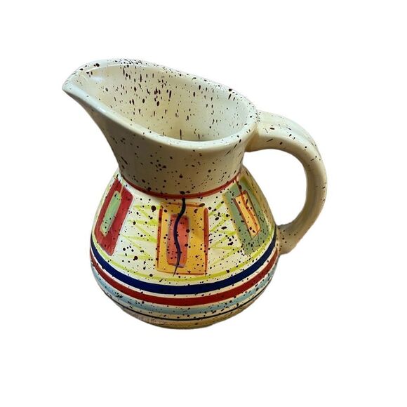 Pfaltzgraff SEDONA stonewear Creamer Pitcher Multicolor Speckle southwest - Picture 2 of 10